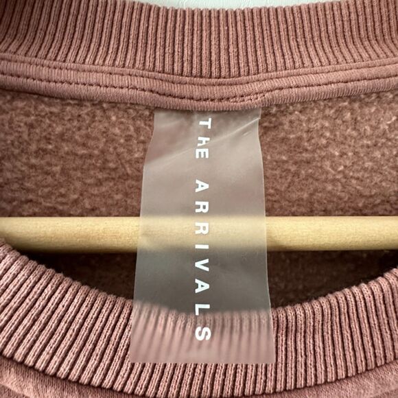 The Arrivals Studio Crewneck Sweater Sweatshirt Drop Shoulder Pink Size Small - Picture 4 of 7